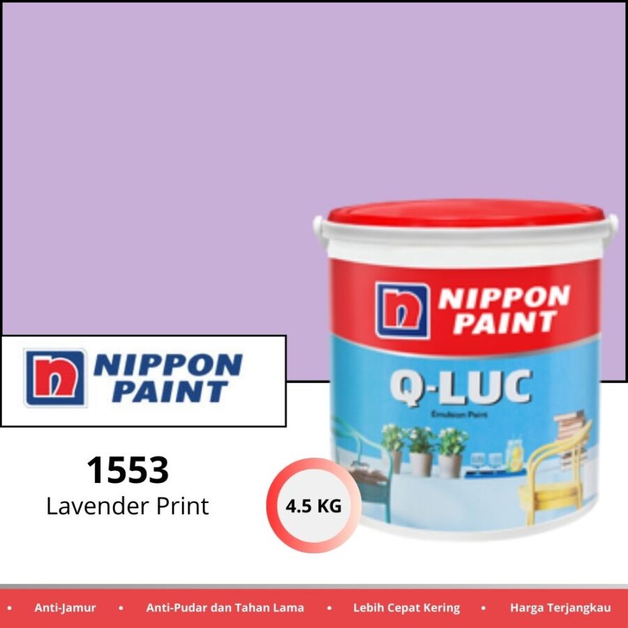 Qluc 4.5 Kg 1553 Lavender Print - Cat Tembok Pontianak