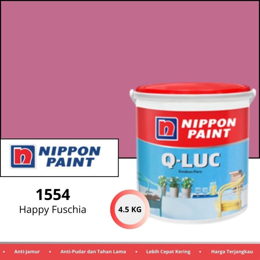 Qluc 4.5 Kg 1554 Happy Fuschia - Cat Tembok Pontianak