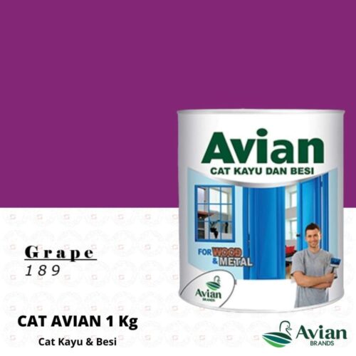 Avian Cat Kayu & Besi 1 Kg 189 Grape - Cat Kayu dan Besi Pontianak