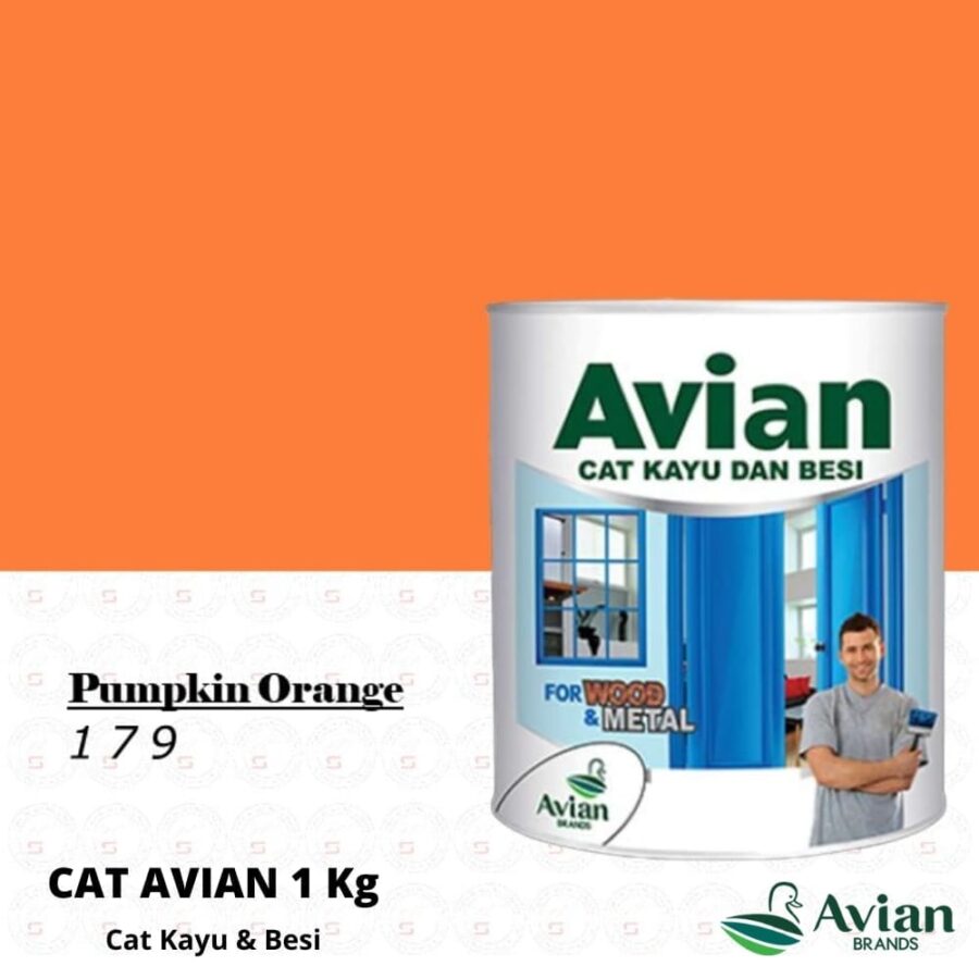 Avian Cat Kayu & Besi 1 Kg 179 Pumpkin Orange - Cat Kayu dan Besi Pontianak