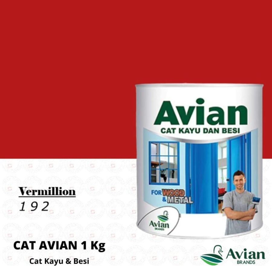 Avian Cat Kayu & Besi 1 Kg 192 Vermillion - Cat Kayu dan Besi Pontianak
