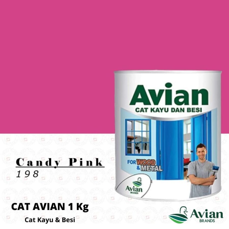 Avian Cat Kayu & Besi 1 Kg 198 Candy Pink - Cat Kayu dan Besi Pontianak