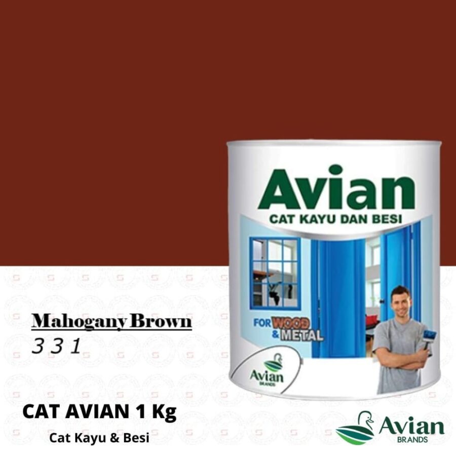 Avian Cat Kayu & Besi 1 Kg 331 Mahogany Brown - Cat Kayu dan Besi Pontianak