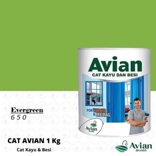 Avian Cat Kayu & Besi 1 Kg 650 Evergreen - Cat Kayu dan Besi Pontianak