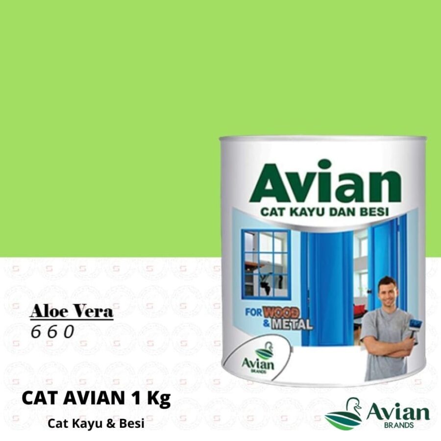 Avian Cat Kayu & Besi 1 Kg 660 Aloe Vera - Cat Kayu dan Besi Pontianak