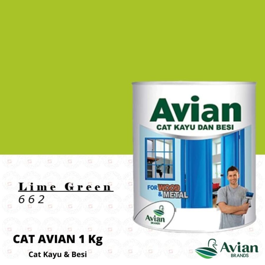 Avian Cat Kayu & Besi 1 Kg 662 Lime Green - Cat Kayu dan Besi Pontianak