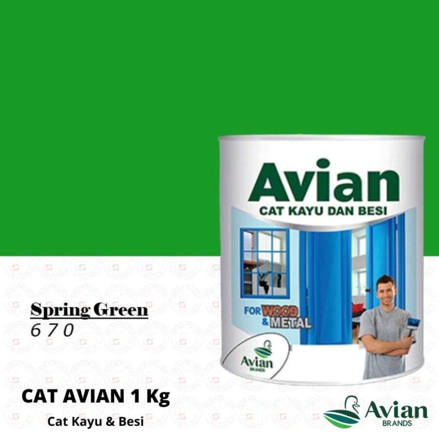 Avian Cat Kayu & Besi 1 Kg 670 Spring Green - Cat Kayu dan Besi Pontianak