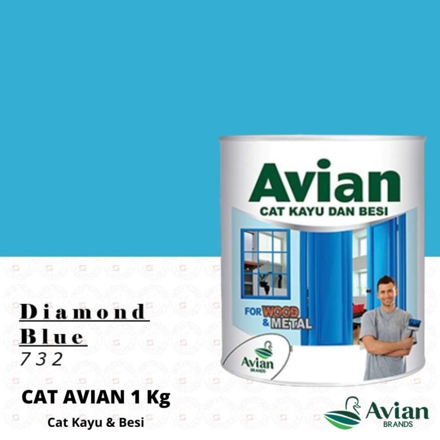 Avian Cat Kayu & Besi 1 Kg 732 Diamond Blue - Cat Kayu dan Besi Pontianak