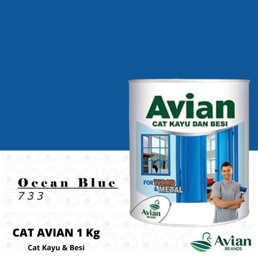 Avian Cat Kayu & Besi 1 Kg 733 Ocean Blue - Cat Kayu dan Besi Pontianak