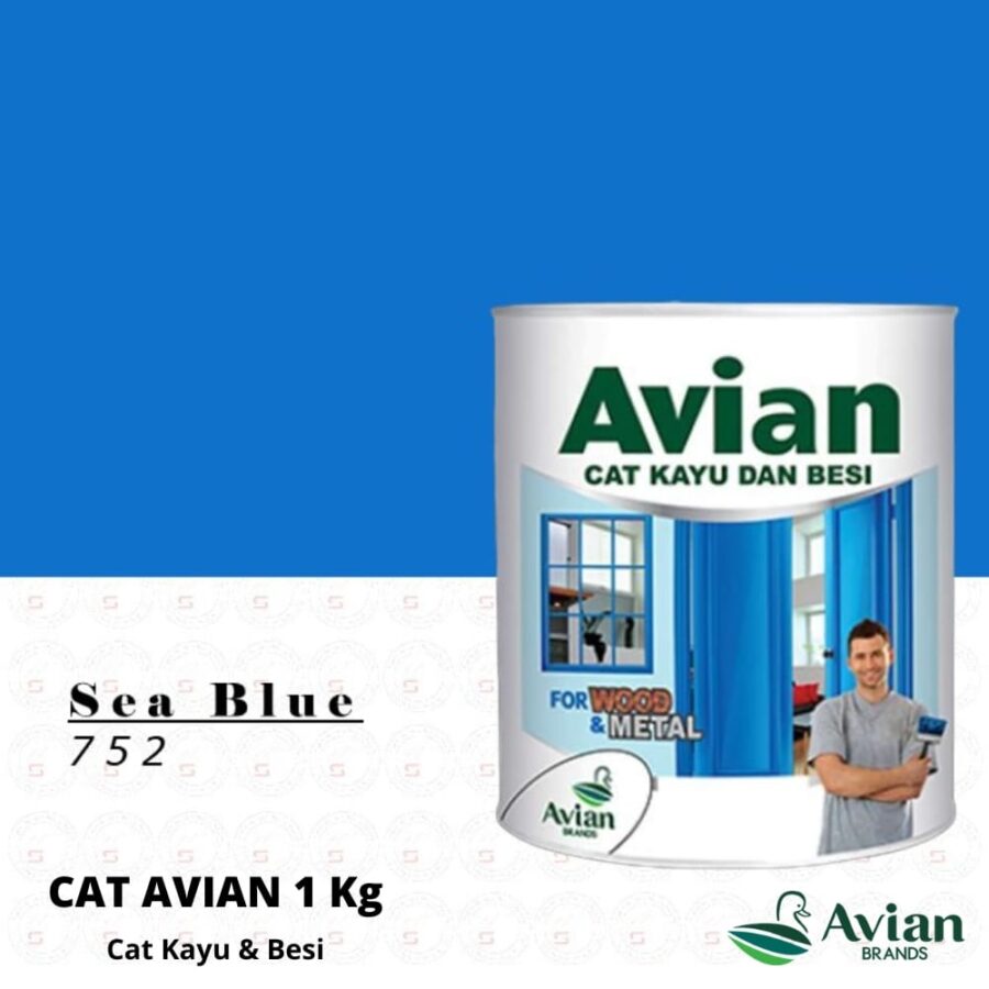 Avian Cat Kayu & Besi 1 Kg 752 Sea Blue - Cat Kayu dan Besi Pontianak
