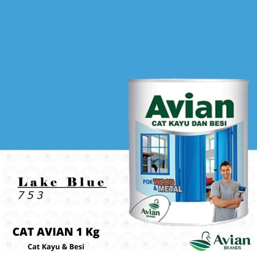 Avian Cat Kayu & Besi 1 Kg 753 Lake Blue - Cat Kayu dan Besi Pontianak