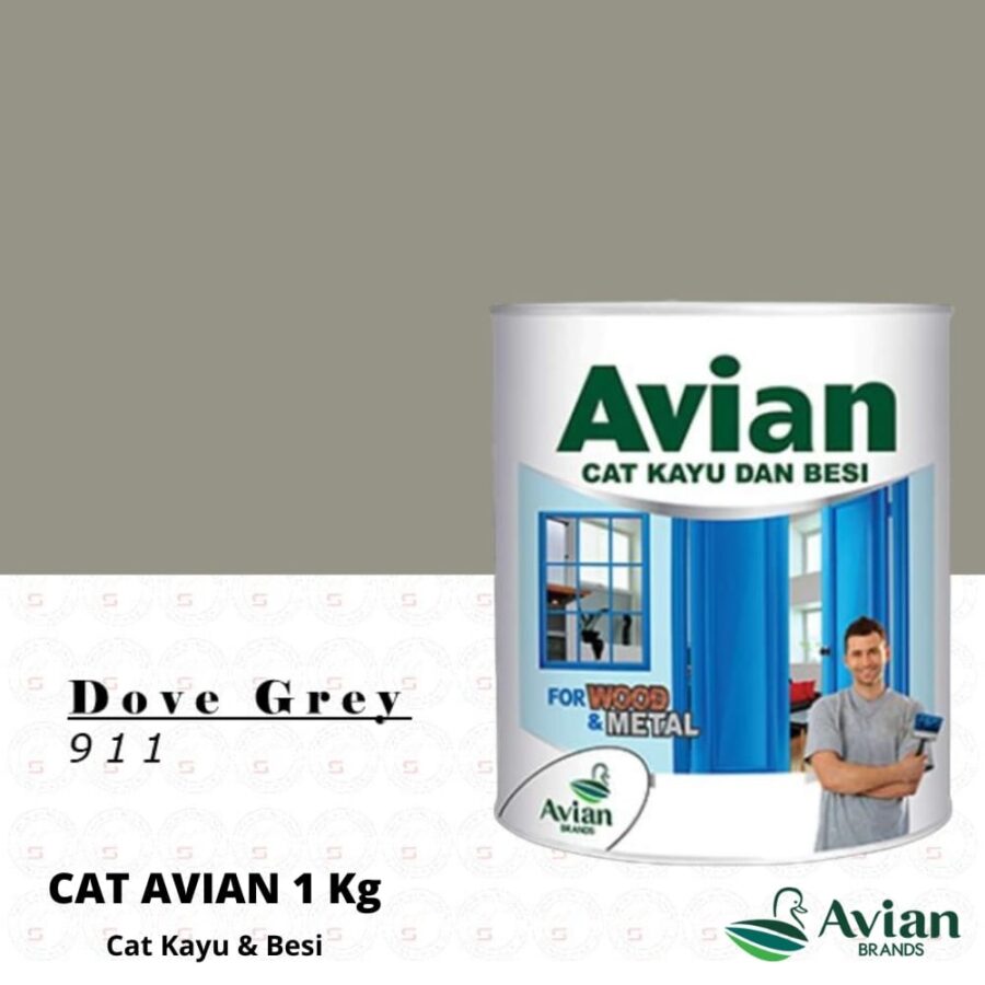 Avian Cat Kayu & Besi 1 Kg 911 Dove Grey - Cat Kayu dan Besi Pontianak