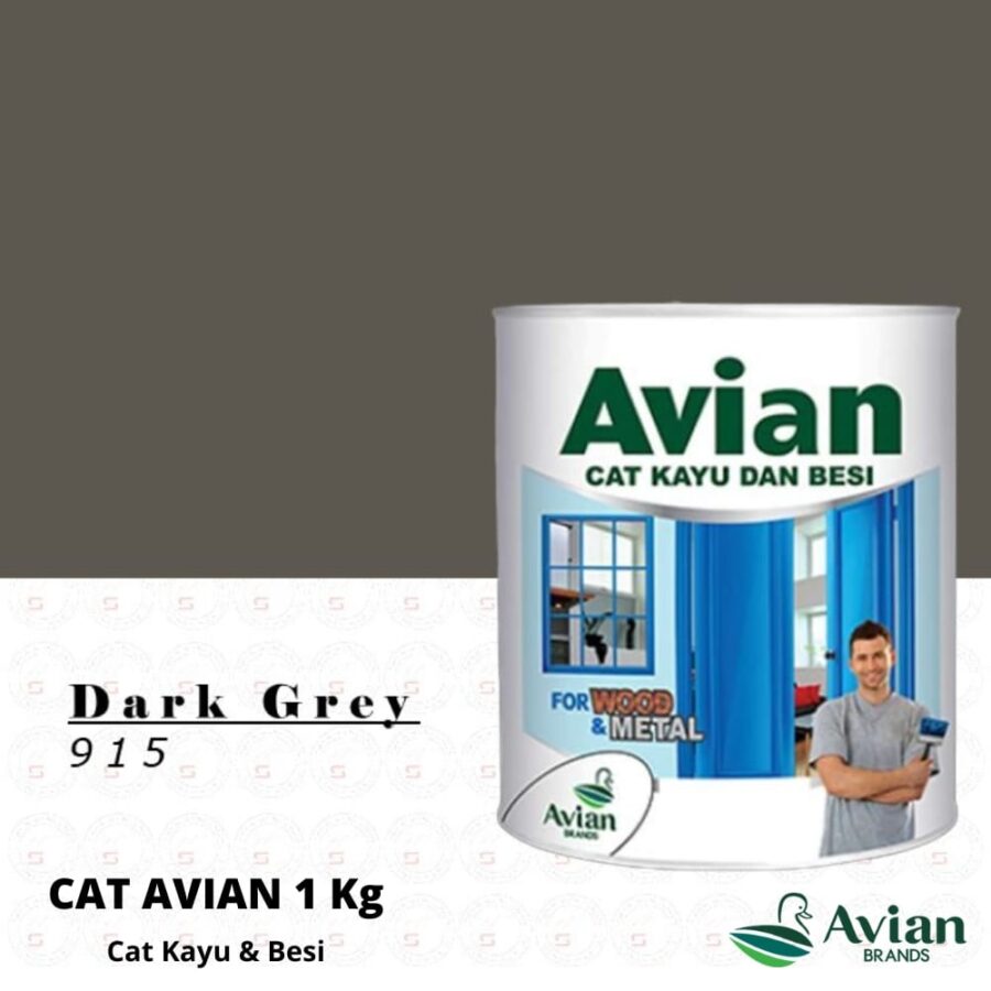 Avian Cat Kayu & Besi 1 Kg 915 Dark Grey - Cat Kayu dan Besi Pontianak