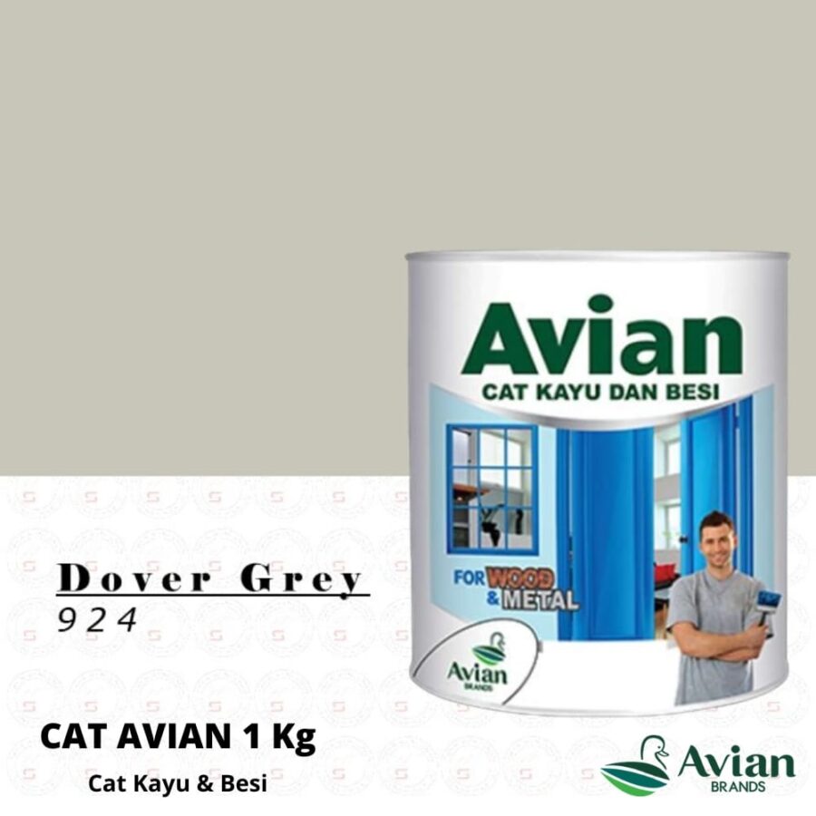 Avian Cat Kayu & Besi 1 Kg 924 Dover Grey - Cat Kayu dan Besi Pontianak