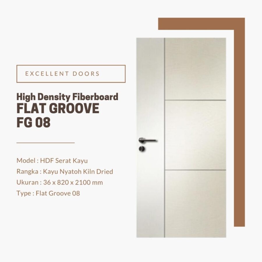 PINTU HDF FG 08 UK 36X82X2100 - Pintu Pontianak