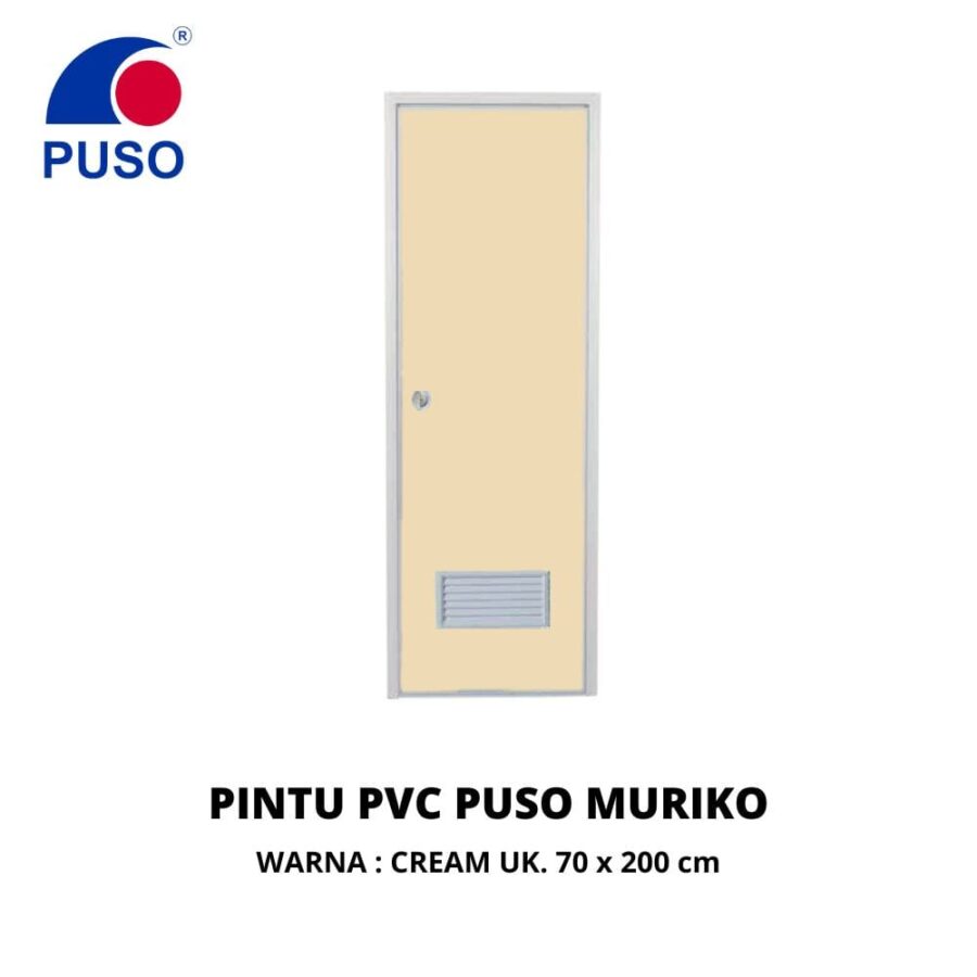 Pintu Pvc Kamar Mandi 70x200 WarnaCream - Pintu Pontianak