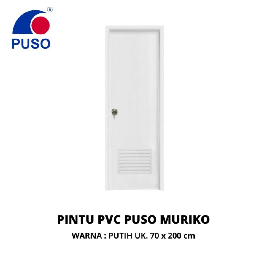 Pintu PVC Kamar Mandi 70x200 Warna Putih - Pintu Pontianak