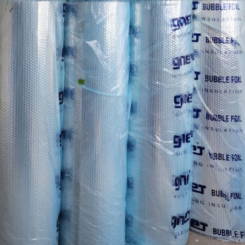 Roll Aluminium Foil Bubble 4 mm dalam kemasan plastik siap kirim