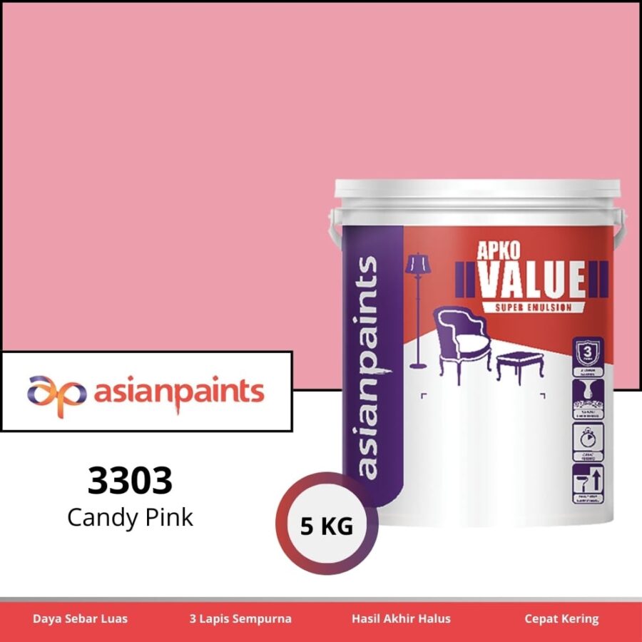 APKO Value Super Emulsion 5 Kg Candy Pink 3303 - Cat Tembok Pontianak