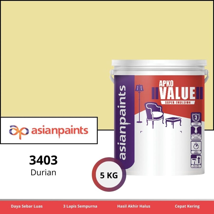 APKO Value Super Emulsion 5 Kg Durian 3403 - Cat Tembok Pontianak