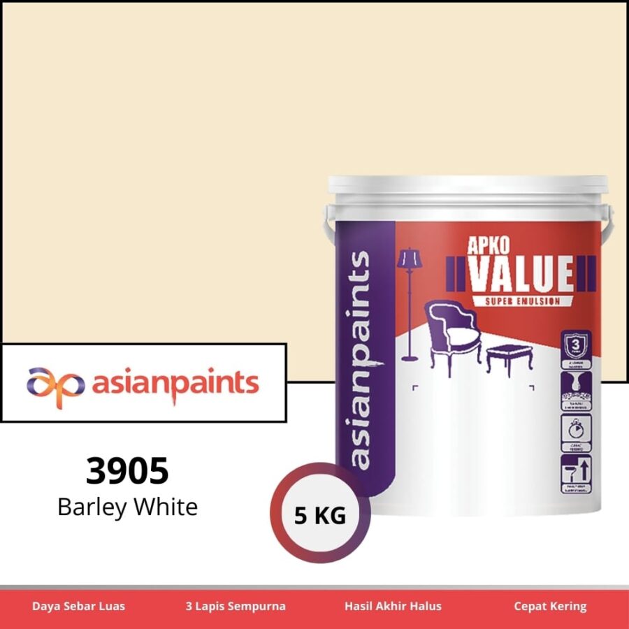APKO Value Super Emulsion 5 Kg Barley White 3905 - Cat Tembok Pontianak