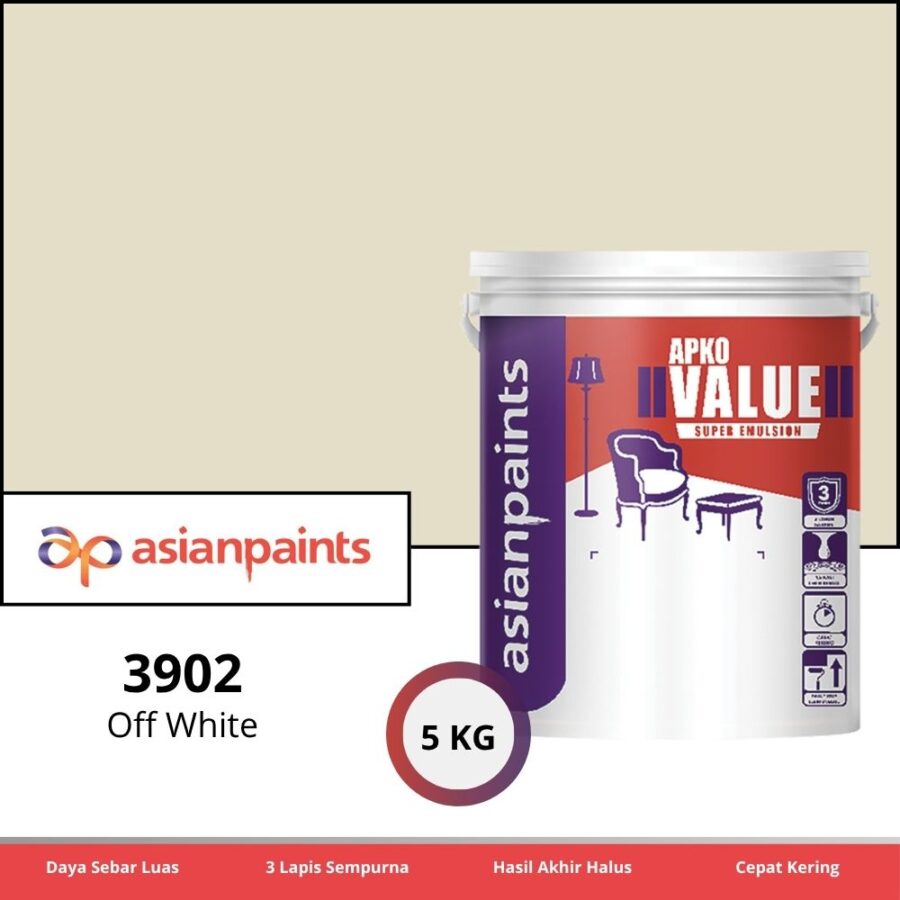 APKO Value Super Emulsion 5 Kg Off White 3902 - Cat Tembok Pontianak