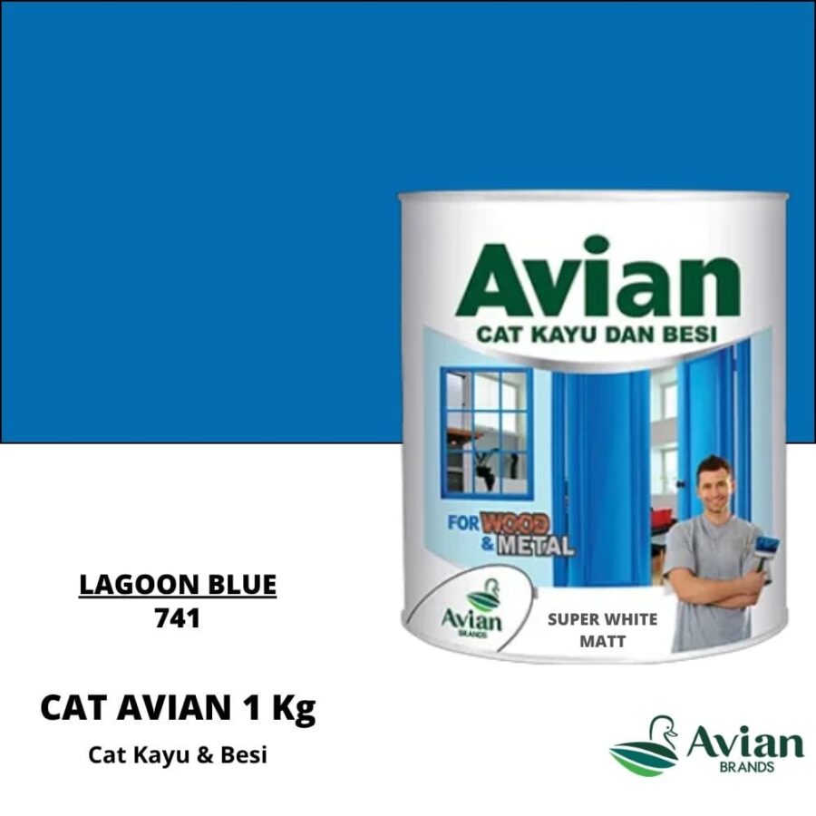 Avian Cat Kayu & Besi 1 Kg 741 Lagoon Blue - Cat Kayu dan Besi Pontianak