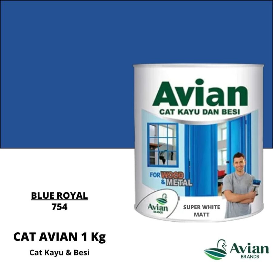 Avian Cat Kayu & Besi 1 Kg 754 Blue Royal - Cat Kayu dan Besi Pontianak