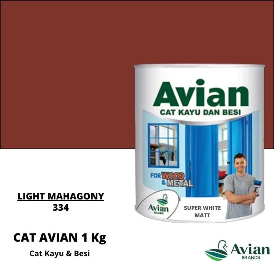 Avian Cat Kayu & Besi 1 Kg 334 Light Mahogany - Cat Kayu dan Besi Pontianak