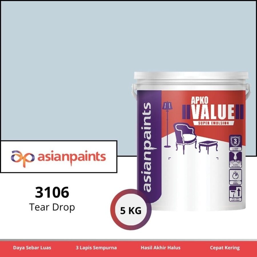 APKO Value Super Emulsion 5 Kg Tear Drop 3106 - Cat Tembok Pontianak