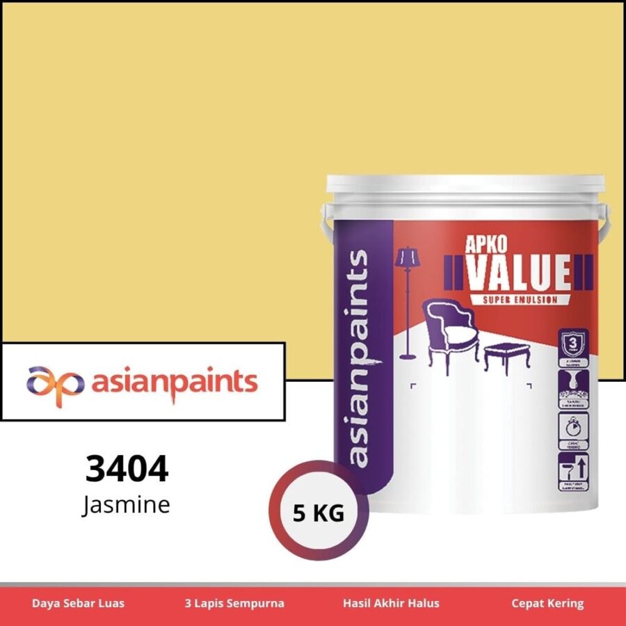 APKO Value Super Emulsion 5 Kg Jasmine 3404 - Cat Tembok Pontianak
