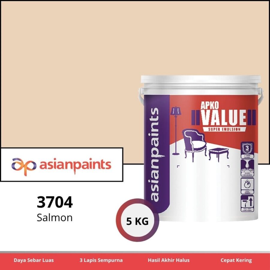 APKO Value Super Emulsion 5 Kg Salmon 3704 - Cat Tembok Pontianak
