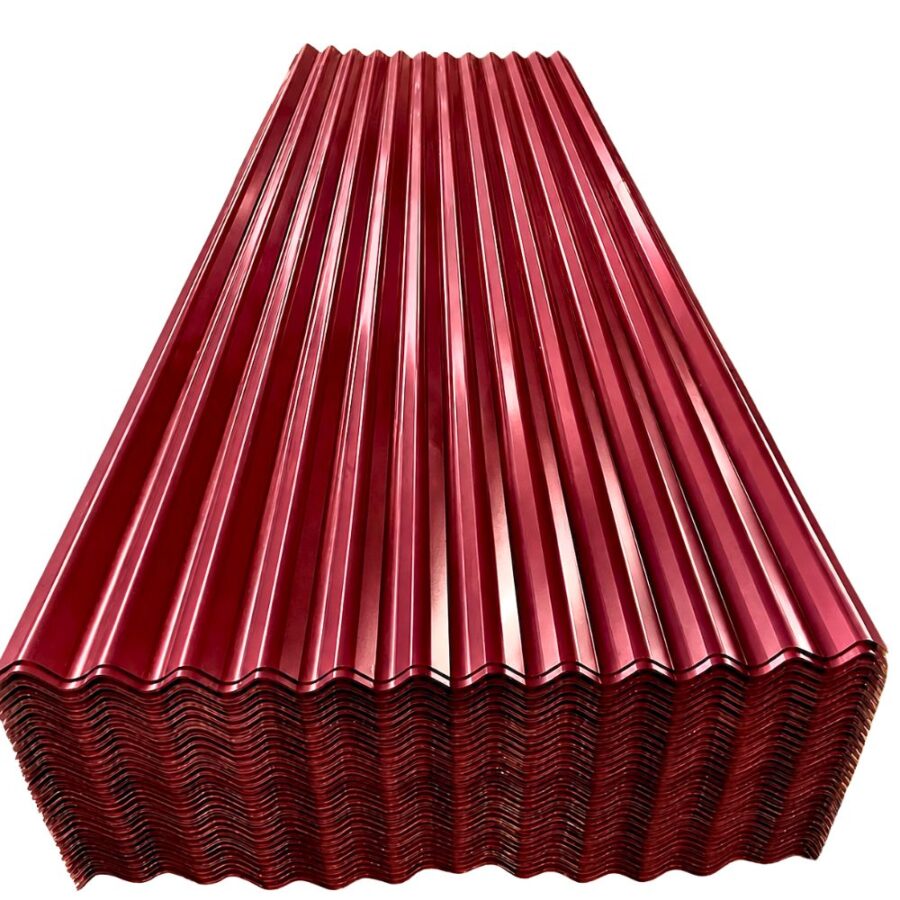 Atap Seng Gelombang Warna Maroon Glossy 80 x 178 Cm - Atap Pontianak