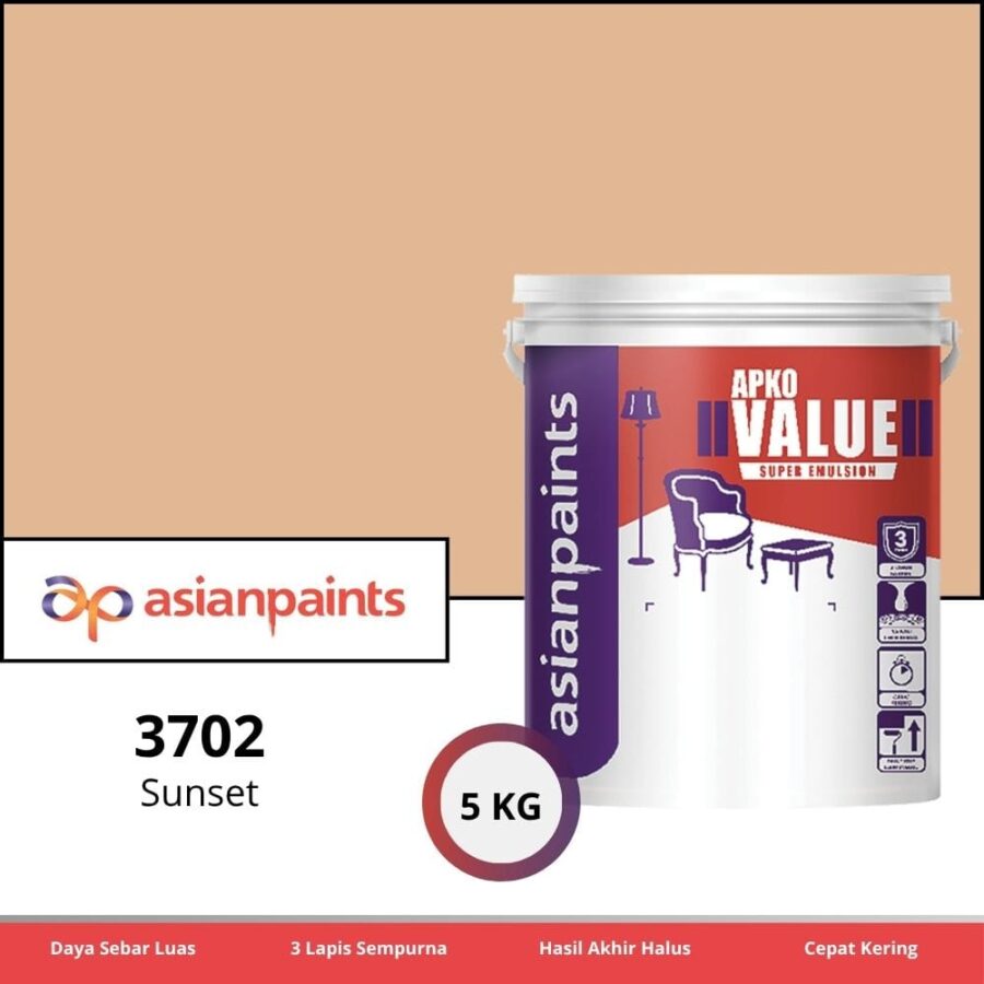 APKO Value Super Emulsion 5 Kg Sunset 3702 - Cat Tembok Pontianak