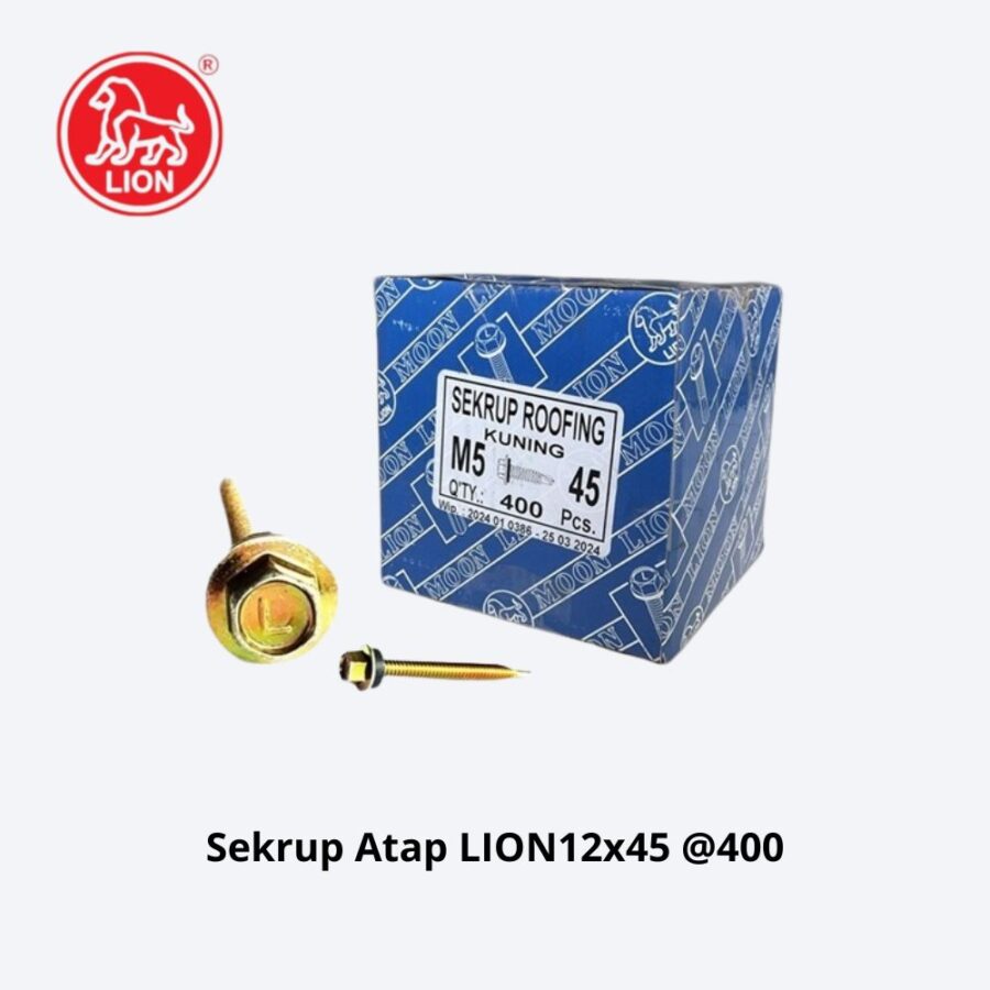 Sekrup Atap Lion 12x45mm Isi 400 Pcs Pontianak