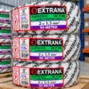 Tiga rol kabel listrik Extrana 2x1.5 mm² 50 meter NYM flame retardant dengan label SNI di gudang Toko Bangunan Sinar Karya Pontianak